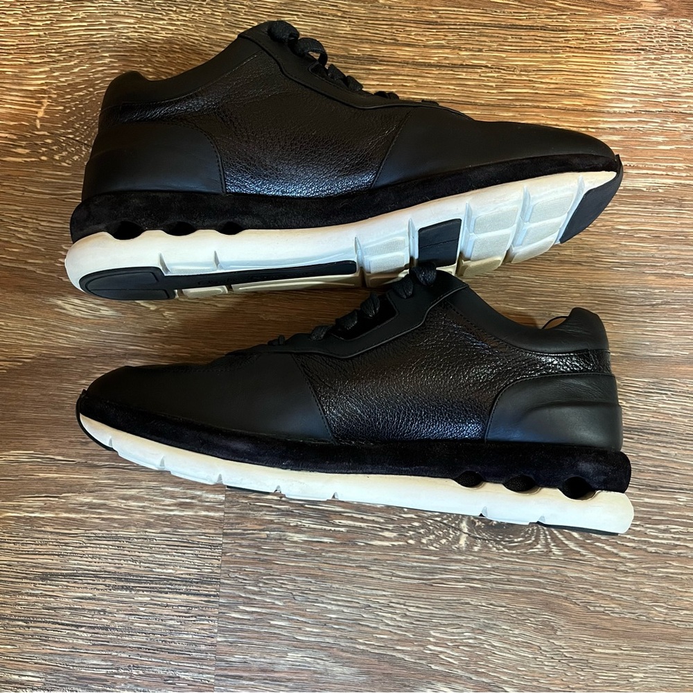 Salvatore Ferragamo Black Leather Morgan Sneakers - made in Italy, Florence - Picture 9 of 14
